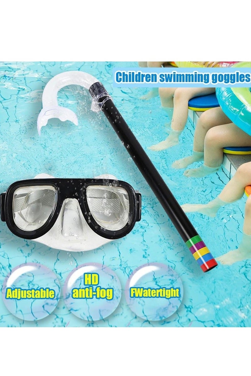 رونق مجموعة غطس للأطفال، قناع غطس بحزام قابل للتعديل، قناع غطس مضاد للضباب، نظارات سباحة للأطفال للأولاد والبنات، من سن 6 إلى 14 عامًا - مستلزمات السباحه- نضارات سباحه للاطفال- ادوات سباحه - مجوعه الغطس للاطفال. - Image 3